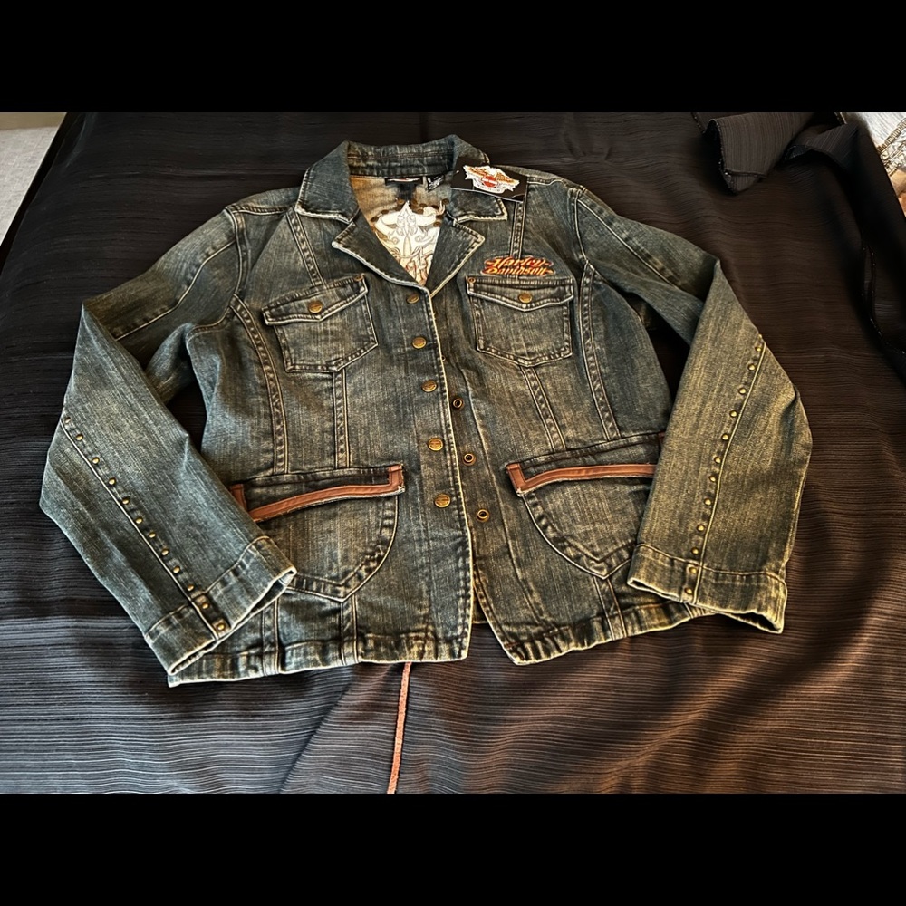 NWT Harley Davidson Jean Jacket, size XL